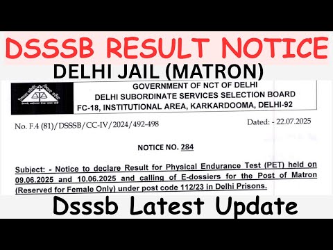 DSSSB matron and Assistant Superintendent