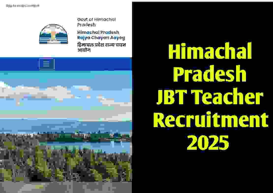 Himachal Pradesh JBT Teacher Recruitment 2025 